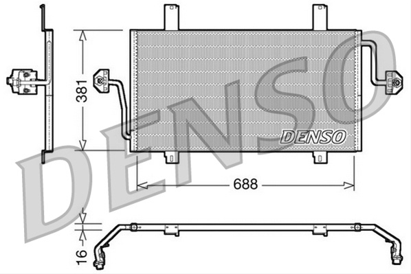 Condensator, Climatizare Denso Opel DCN23016
