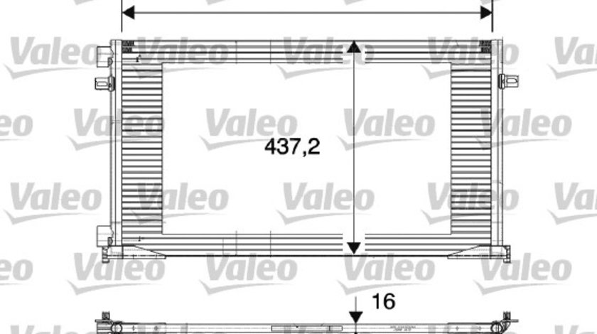 Condensator, climatizare fata (817577 VALEO) NISSAN,OPEL,RENAULT,VAUXHALL