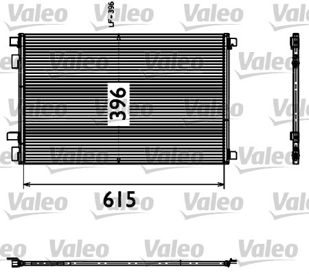 Condensator, climatizare fata (817608 VALEO) RENAULT