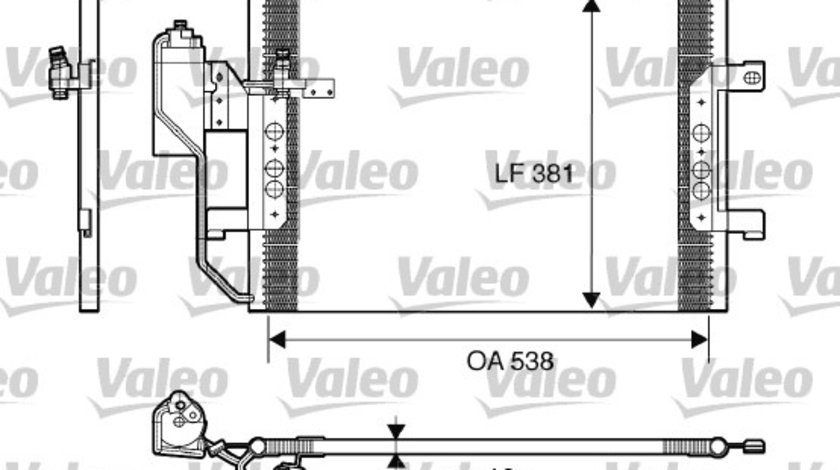 Condensator, climatizare fata (817659 VALEO) MERCEDES-BENZ