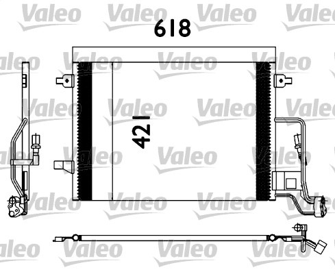 Condensator, climatizare fata (817679 VALEO) SKODA,VW