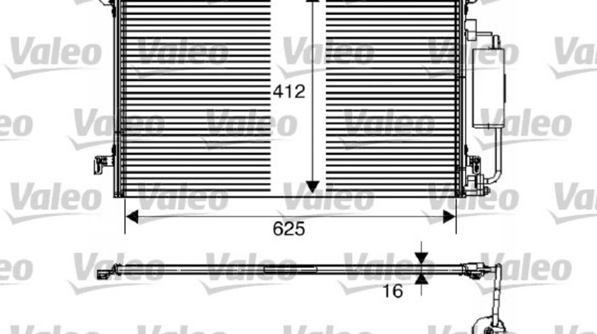 Condensator, climatizare fata (817712 VALEO) CADILLAC,HYUNDAI,SAAB
