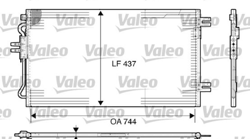 Condensator, climatizare fata (817739 VALEO) CHRYSLER