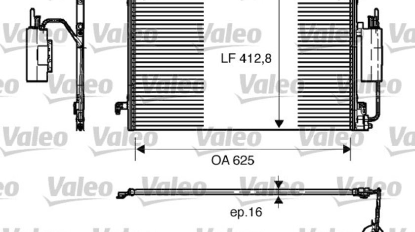 Condensator, climatizare fata (818175 VALEO) CADILLAC,SAAB