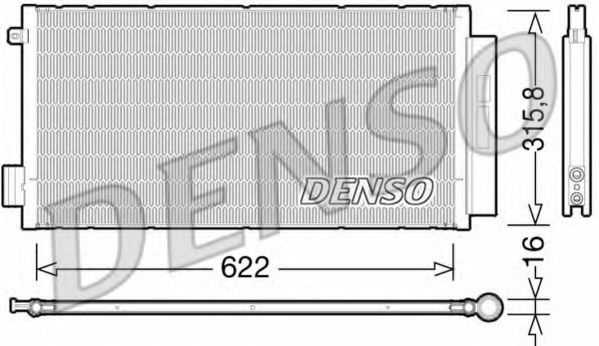 Condensator, climatizare FIAT 500L (199) (2012 - 2016) DENSO DCN09044 piesa NOUA