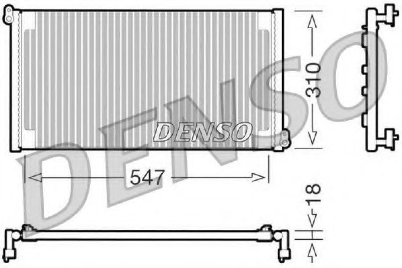 Condensator, climatizare FIAT BRAVA (182) (1995 - 2003) DENSO DCN09011 piesa NOUA