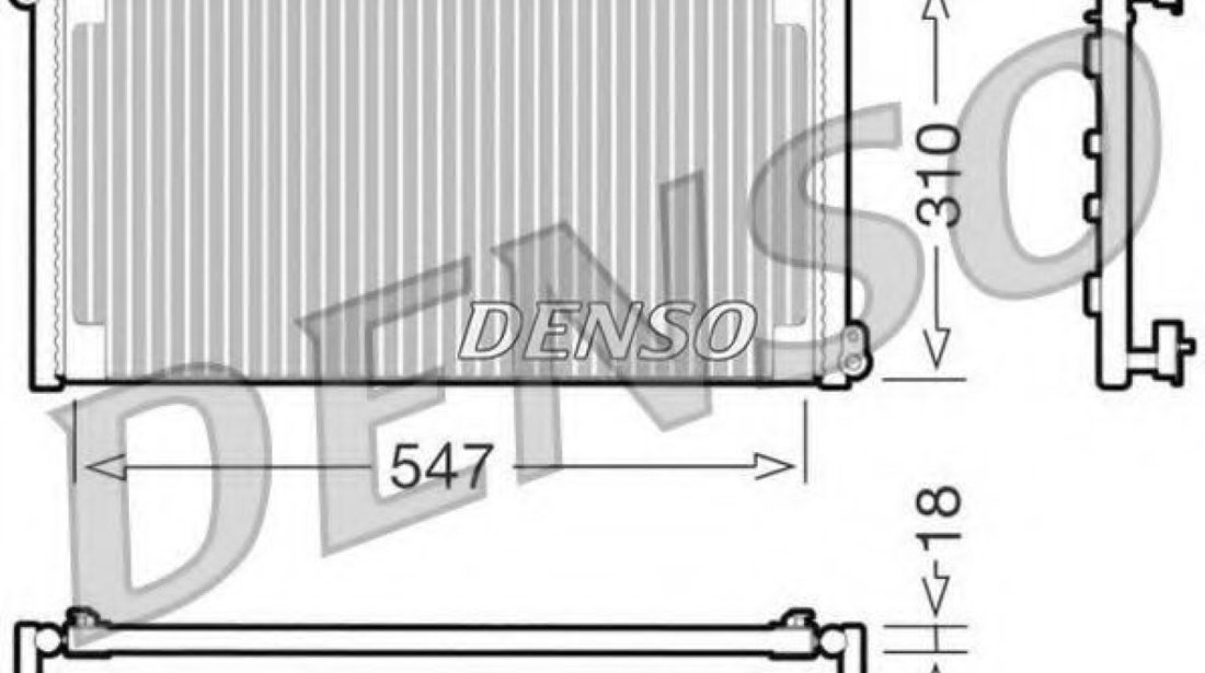 Condensator, climatizare FIAT BRAVA (182) (1995 - 2003) DENSO DCN09011 piesa NOUA