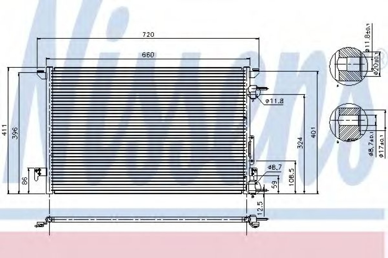Condensator, climatizare FIAT CROMA (194) (2005 - 2016) NISSENS 94597 piesa NOUA
