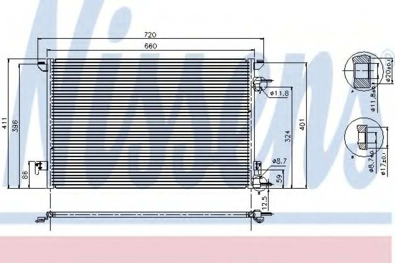 Condensator, climatizare FIAT CROMA (194) (2005 - 2016) NISSENS 94598 piesa NOUA