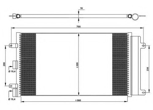 Condensator, climatizare FIAT DOBLO Cargo (223) (2000 - 2016) NRF 35752 piesa NOUA