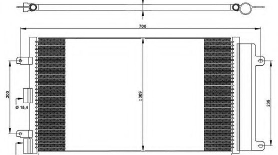 Condensator, climatizare FIAT DOBLO Cargo (223) (2000 - 2016) NRF 35752 piesa NOUA