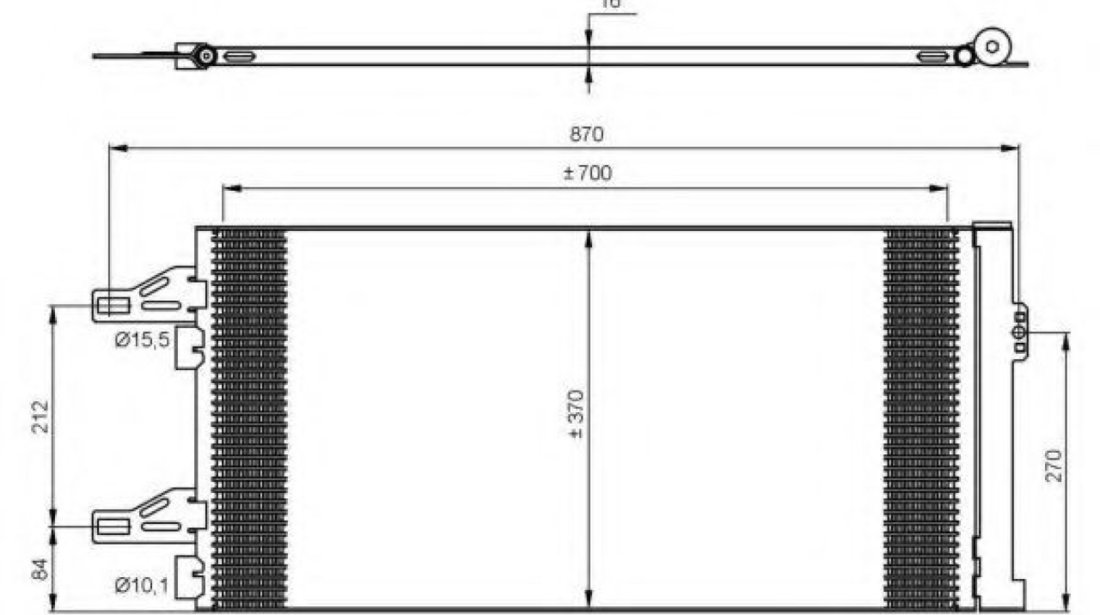 Condensator, climatizare FIAT DUCATO bus (250, 290) (2006 - 2016) NRF 35895 piesa NOUA