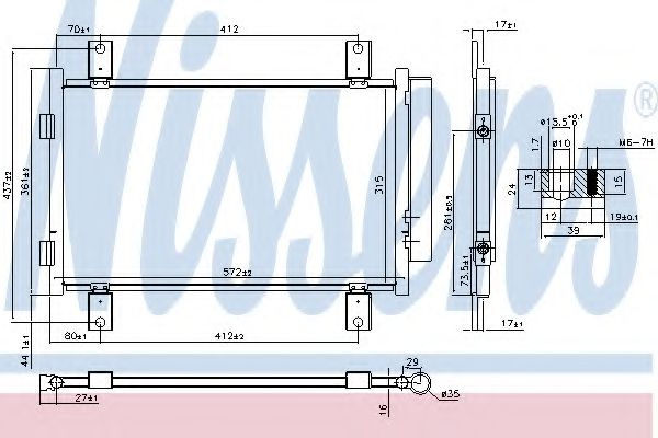 Condensator, climatizare FIAT DUCATO caroserie (244) (2002 - 2016) NISSENS 940635 piesa NOUA