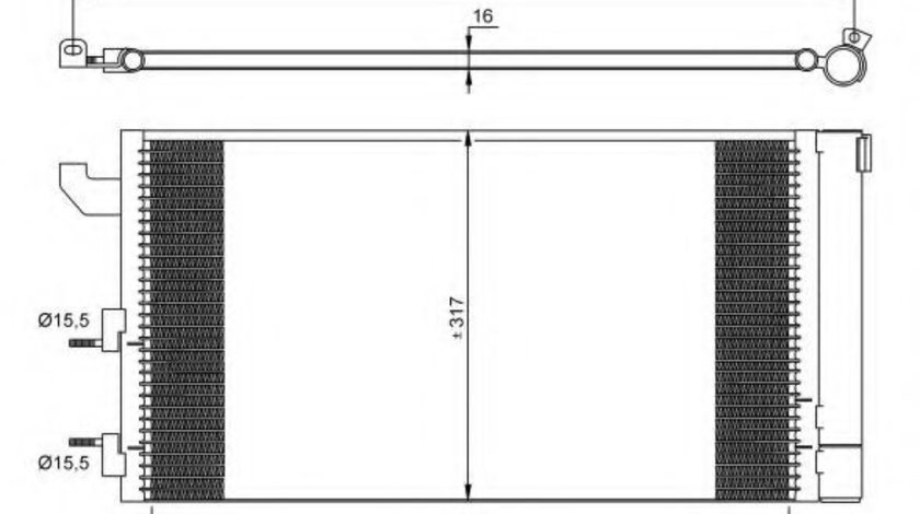 Condensator, climatizare FIAT PANDA Van (169) (2004 - 2016) NRF 35883 piesa NOUA