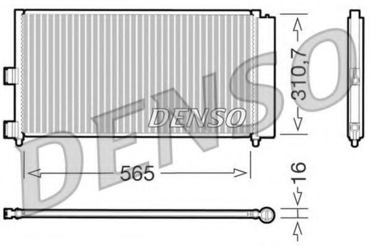 Condensator, climatizare FIAT PUNTO (188) (1999 - 2016) DENSO DCN09070 piesa NOUA
