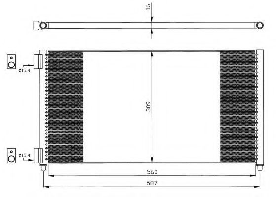 Condensator, climatizare FIAT PUNTO (188) (1999 - 2016) NRF 35496 piesa NOUA