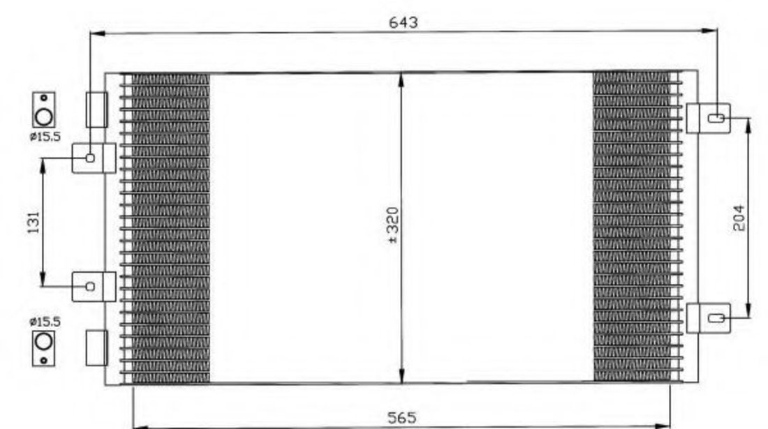 Condensator, climatizare FIAT PUNTO (188) (1999 - 2016) NRF 35442 piesa NOUA