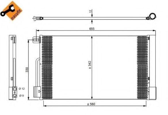 Condensator, climatizare FIAT PUNTO (199) (2012 - 2016) NRF 35777 piesa NOUA