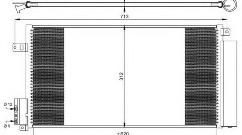 Condensator, climatizare FIAT PUNTO EVO (199) (2008 - 2016) NRF 35750 piesa NOUA