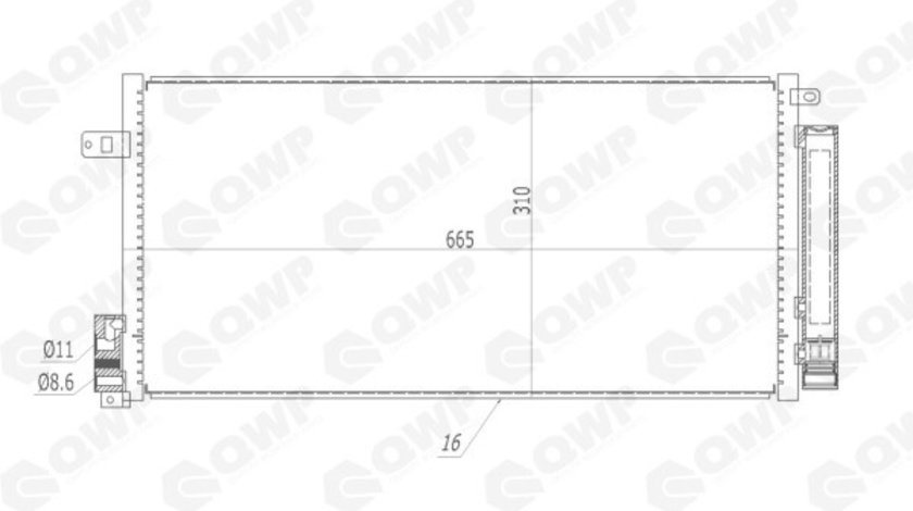 Condensator, climatizare FIAT PUNTO EVO (199) (2008 - 2016) QWP WAC136 piesa NOUA