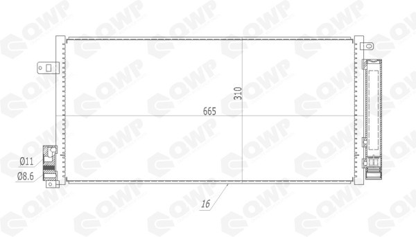 Condensator, climatizare FIAT PUNTO EVO (199) (2008 - 2016) QWP WAC136 piesa NOUA