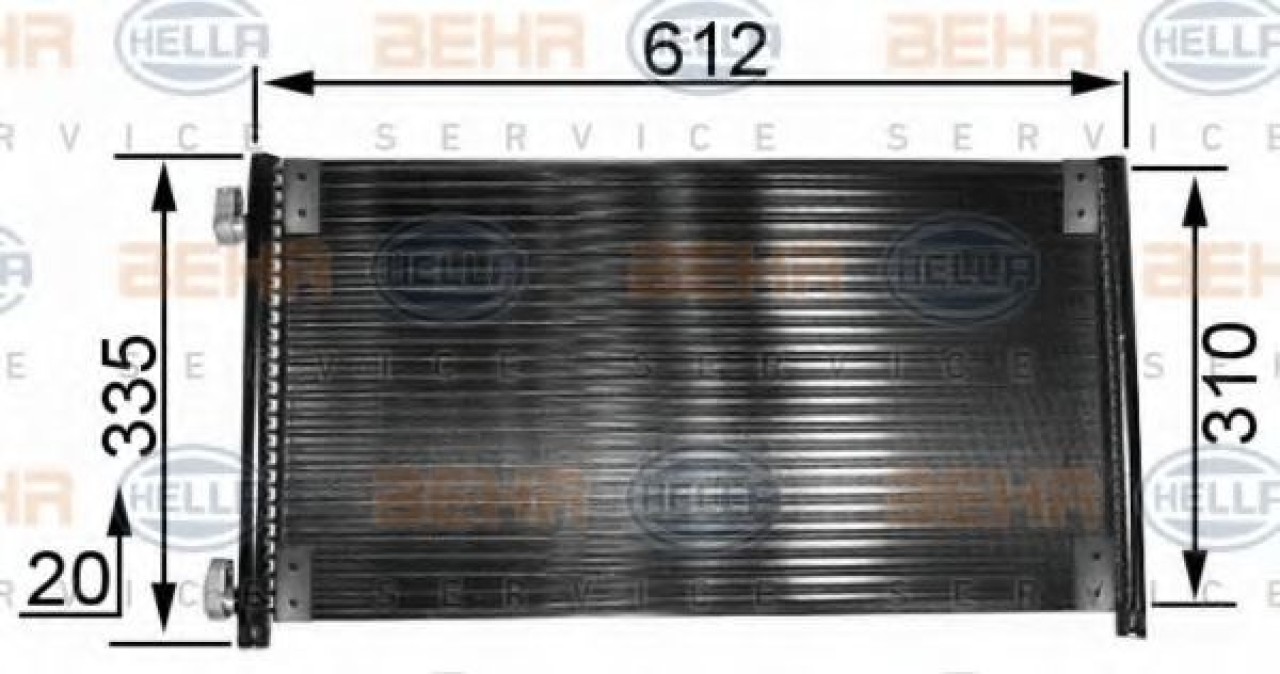 Condensator, climatizare FIAT PUNTO Van (188AX) (2000 - 2009) HELLA 8FC 351 038-311 piesa NOUA