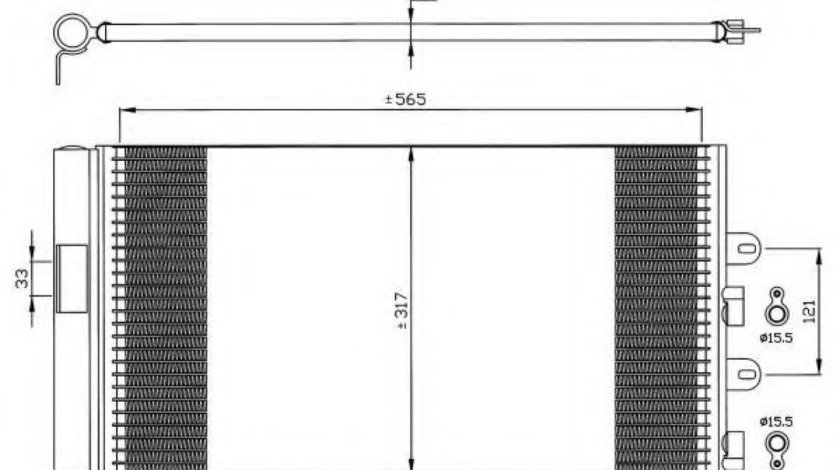 Condensator, climatizare FIAT PUNTO Van (188AX) (2000 - 2009) NRF 35606 piesa NOUA