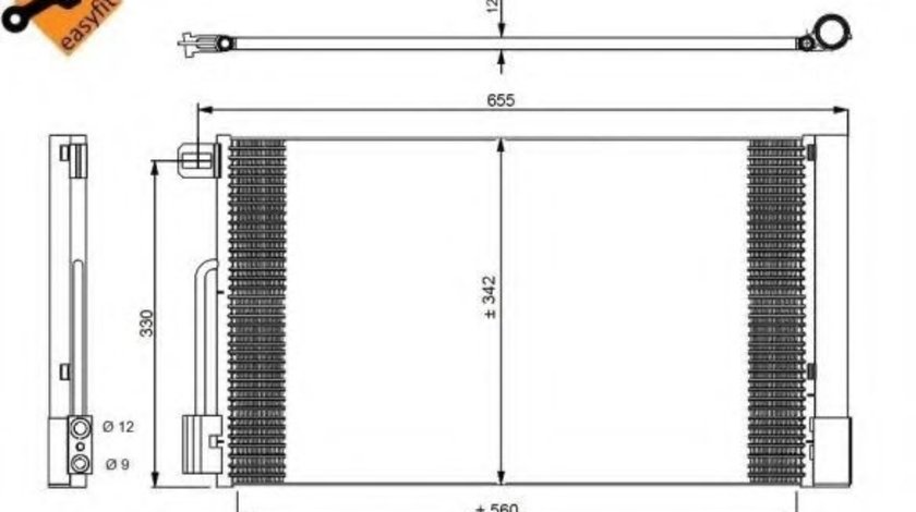 Condensator, climatizare FIAT QUBO (225) (2008 - 2016) NRF 35777 piesa NOUA