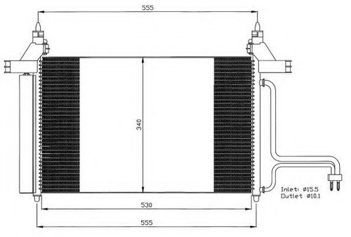 Condensator, climatizare FIAT STILO (192) (2001 - 2010) NRF 35495 piesa NOUA