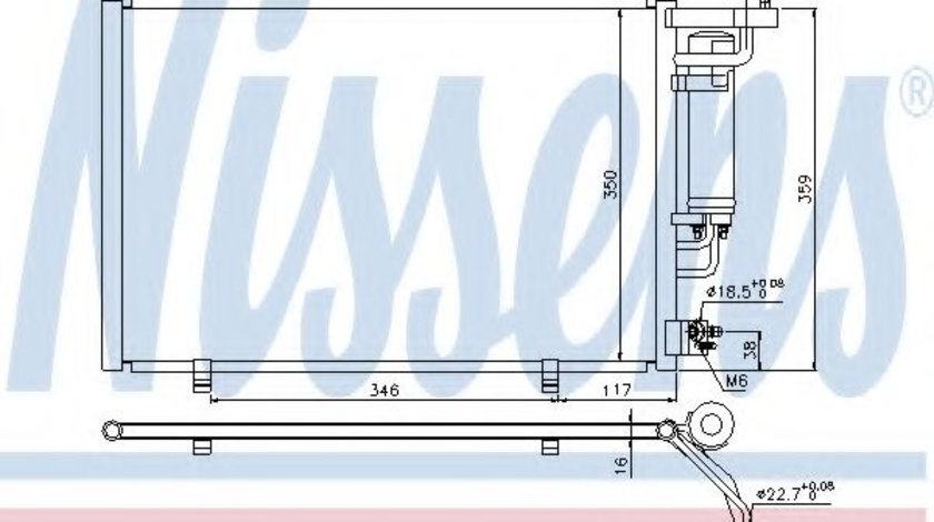 Condensator, climatizare FORD B-MAX (JK) (2012 - 2016) NISSENS 940286 piesa NOUA