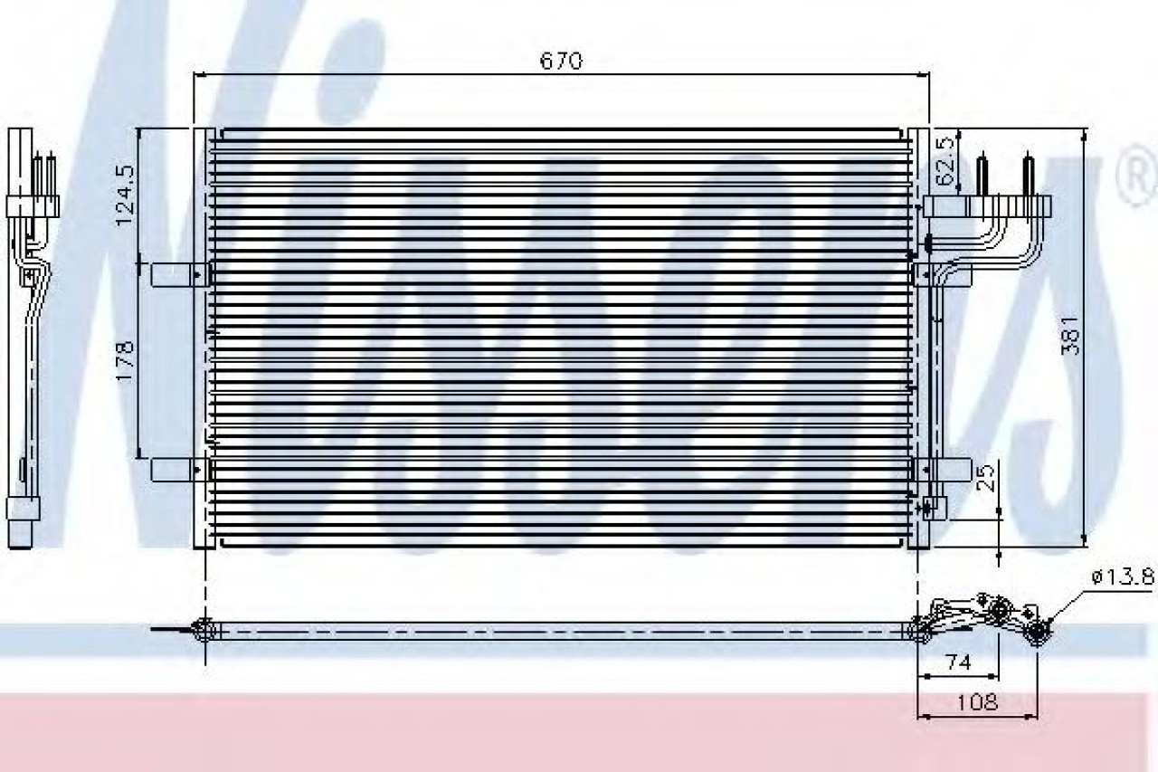 Condensator, climatizare FORD C-MAX (DM2) (2007 - 2016) NISSENS 94663 piesa NOUA