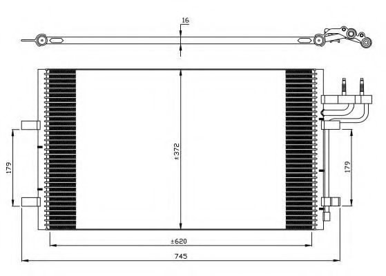 Condensator, climatizare FORD C-MAX (DM2) (2007 - 2016) NRF 35551 piesa NOUA