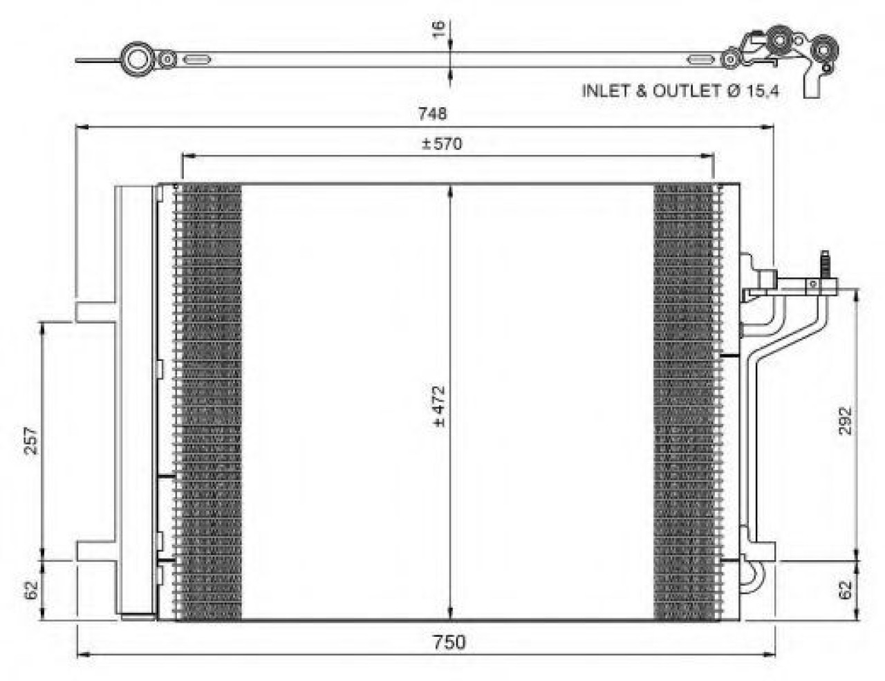 Condensator, climatizare FORD C-MAX II (DXA) (2010 - 2016) NRF 350052 piesa NOUA