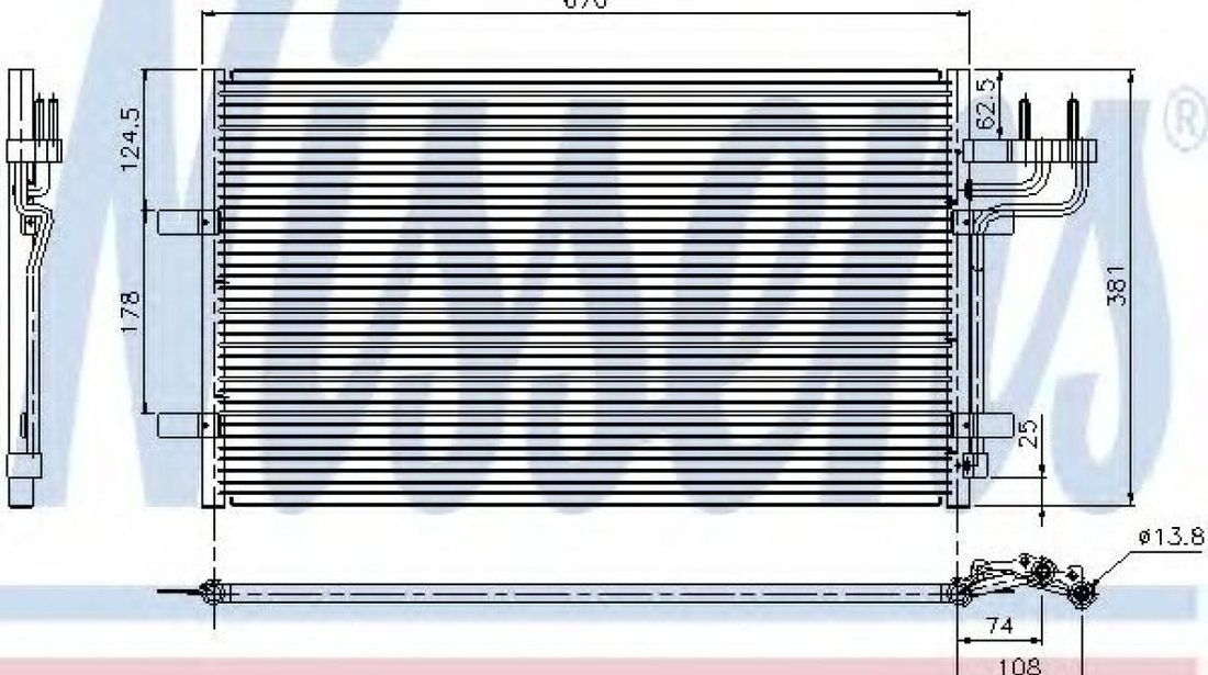 Condensator, climatizare FORD FOCUS II Cabriolet (2006 - 2016) NISSENS 94663 piesa NOUA