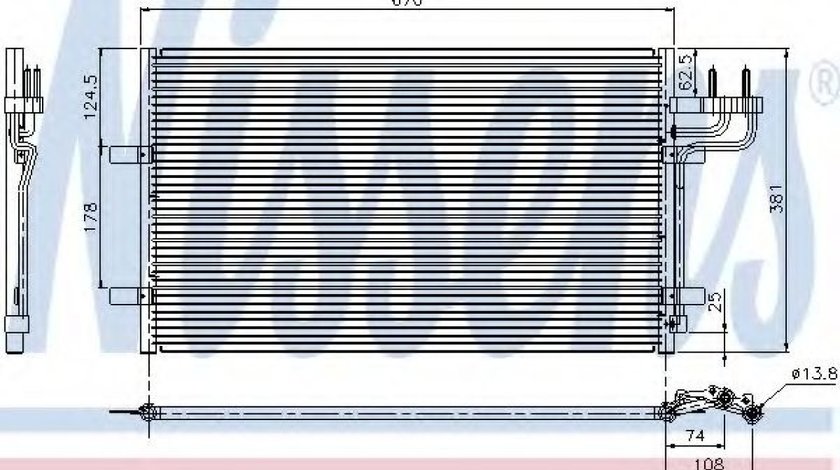 Condensator, climatizare FORD FOCUS II Limuzina (DA) (2005 - 2016) NISSENS 94663 piesa NOUA