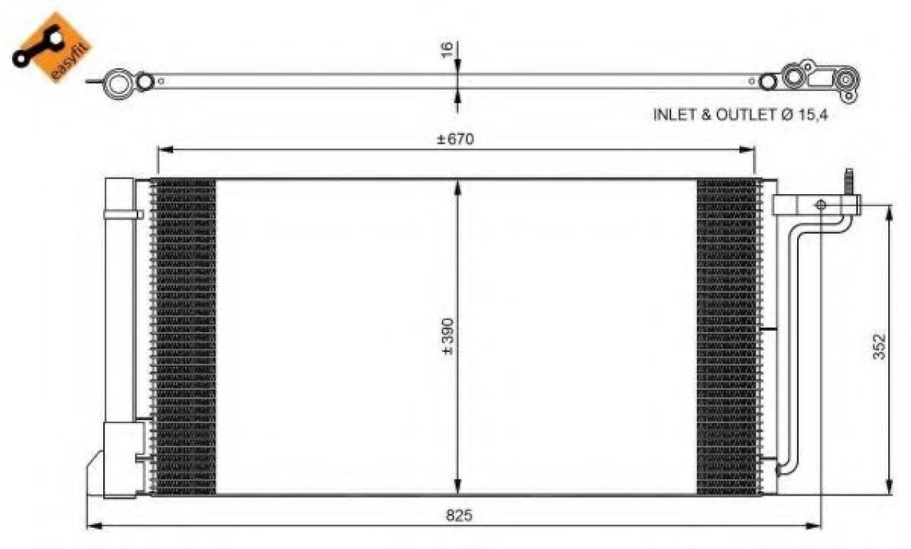 Condensator, climatizare FORD FOCUS III (2010 - 2016) NRF 350051 piesa NOUA