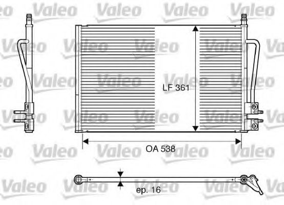 Condensator, climatizare FORD FUSION (JU) (2002 - 2012) VALEO 817664 piesa NOUA