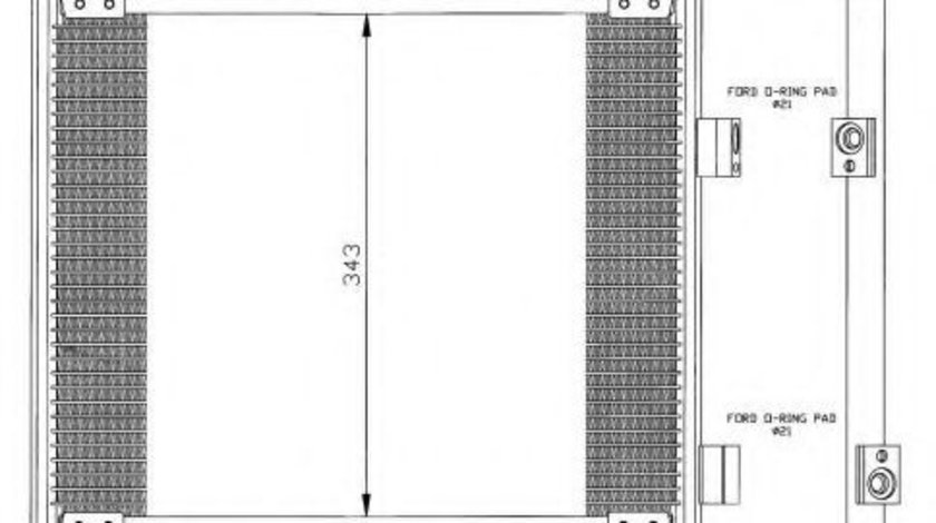 Condensator, climatizare FORD KA (RB) (1996 - 2008) NRF 35357 piesa NOUA