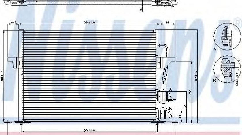 Condensator, climatizare FORD MONDEO II Limuzina (BFP) (1996 - 2000) NISSENS 94308 piesa NOUA