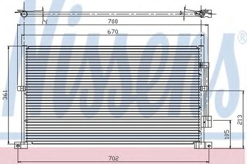 Condensator, climatizare FORD MONDEO III Combi (BWY) (2000 - 2007) NISSENS 94585 piesa NOUA