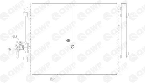 Condensator, climatizare FORD MONDEO IV Turnier (BA7) (2007 - 2016) QWP WAC201 piesa NOUA