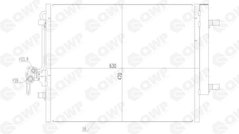 Condensator, climatizare FORD MONDEO IV Turnier (BA7) (2007 - 2016) QWP WAC201 piesa NOUA