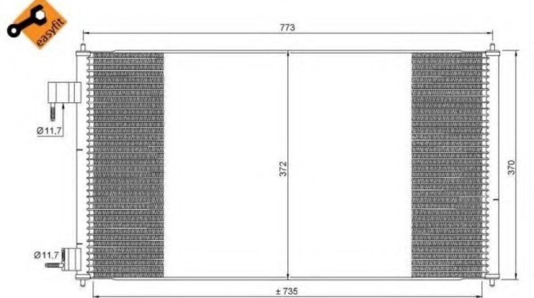 Condensator, climatizare FORD TOURNEO CONNECT (2002 - 2016) NRF 35681 piesa NOUA