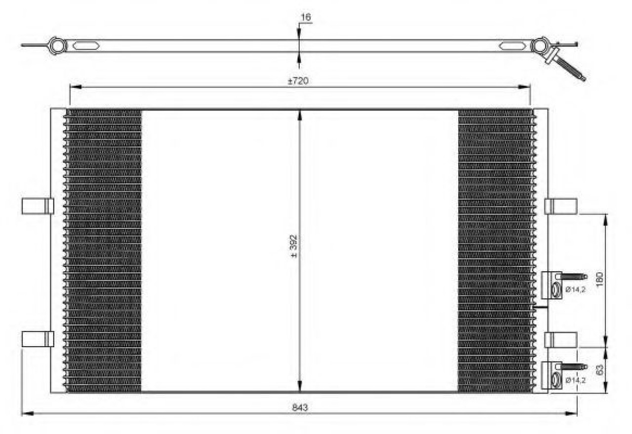 Condensator, climatizare FORD TRANSIT bus (2006 - 2014) NRF 35846 piesa NOUA