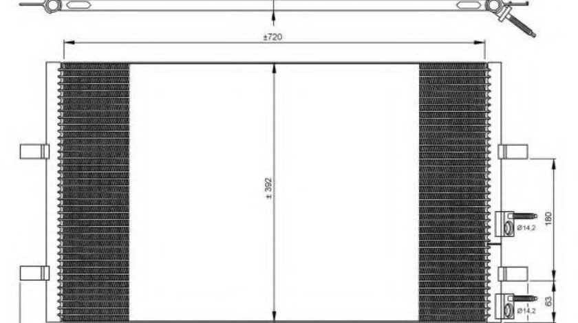 Condensator, climatizare FORD TRANSIT caroserie (2006 - 2014) NRF 35846 piesa NOUA