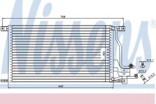 Condensator, climatizare FORD TRANSIT platou / sasiu (E) (1994 - 2000) NISSENS 94483 piesa NOUA