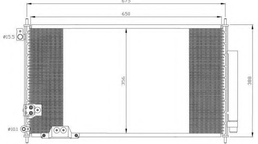 Condensator, climatizare HONDA ACCORD VII Tourer (CM) (2003 - 2008) NRF 35740 piesa NOUA