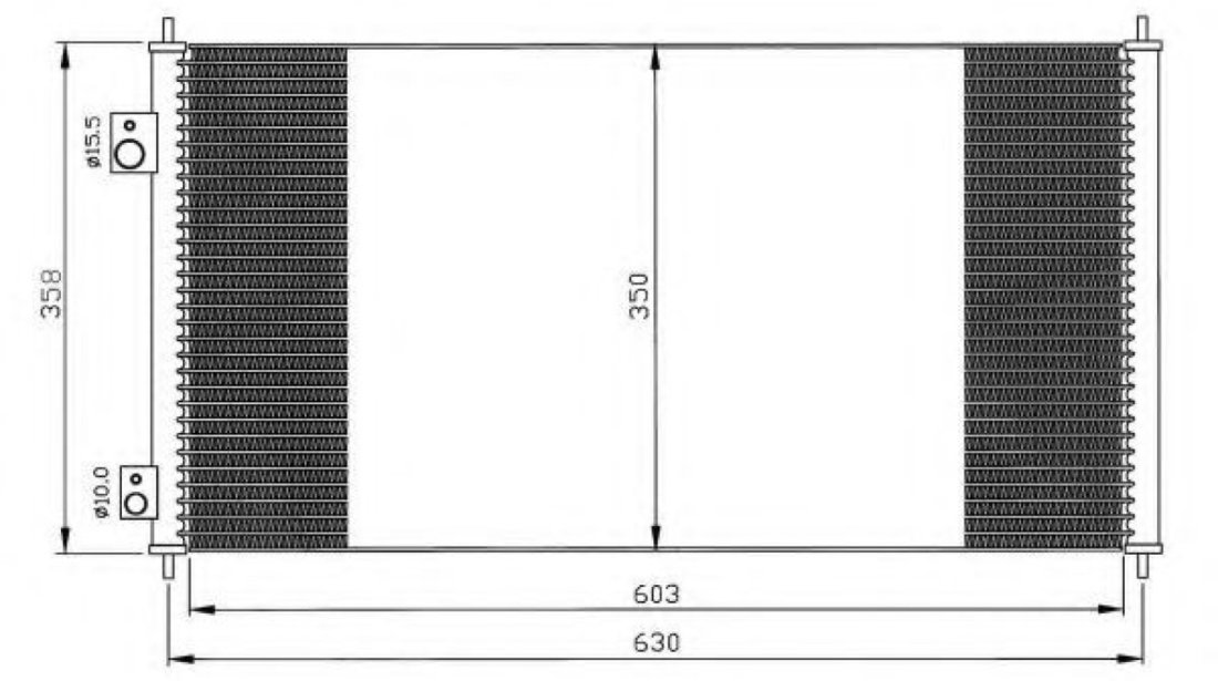 Condensator, climatizare HONDA CIVIC VII Hatchback (EU, EP, EV) (1999 - 2006) NRF 35663 piesa NOUA