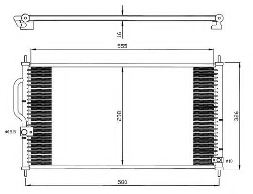Condensator, climatizare HONDA CR-V I (RD) (1995 - 2002) NRF 35627 piesa NOUA