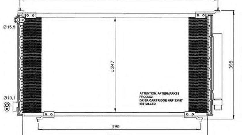 Condensator, climatizare HONDA CR-V II (RD) (2001 - 2006) NRF 35561 piesa NOUA